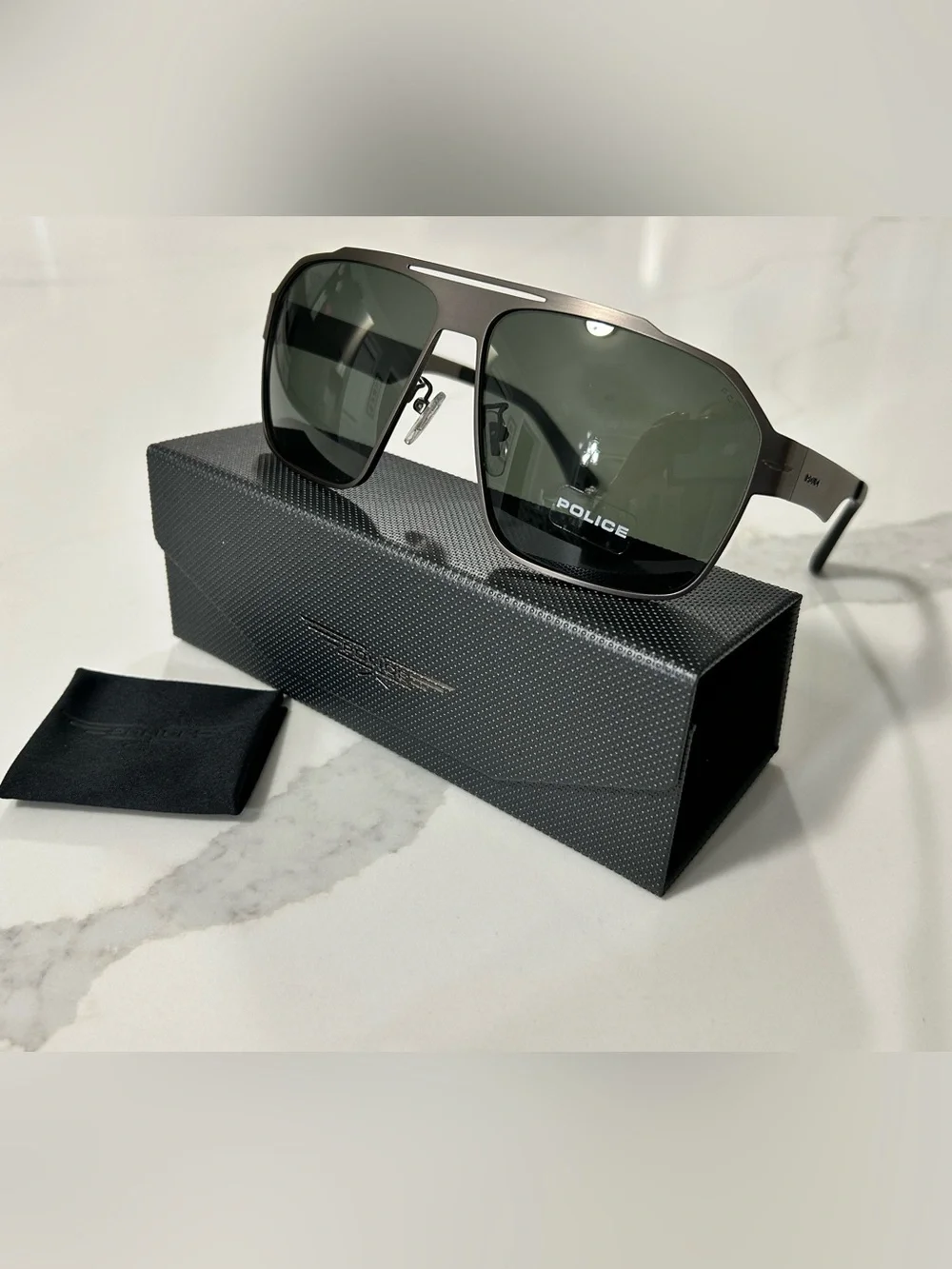 Police Men’s Gunmetal Frame Black Lens Sunglasses